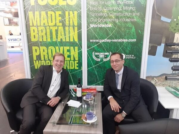 Bauma 2022 - Michael Vincon (Padley & Venables) és Takács Kristóf ügyvezető - Ketten Gép