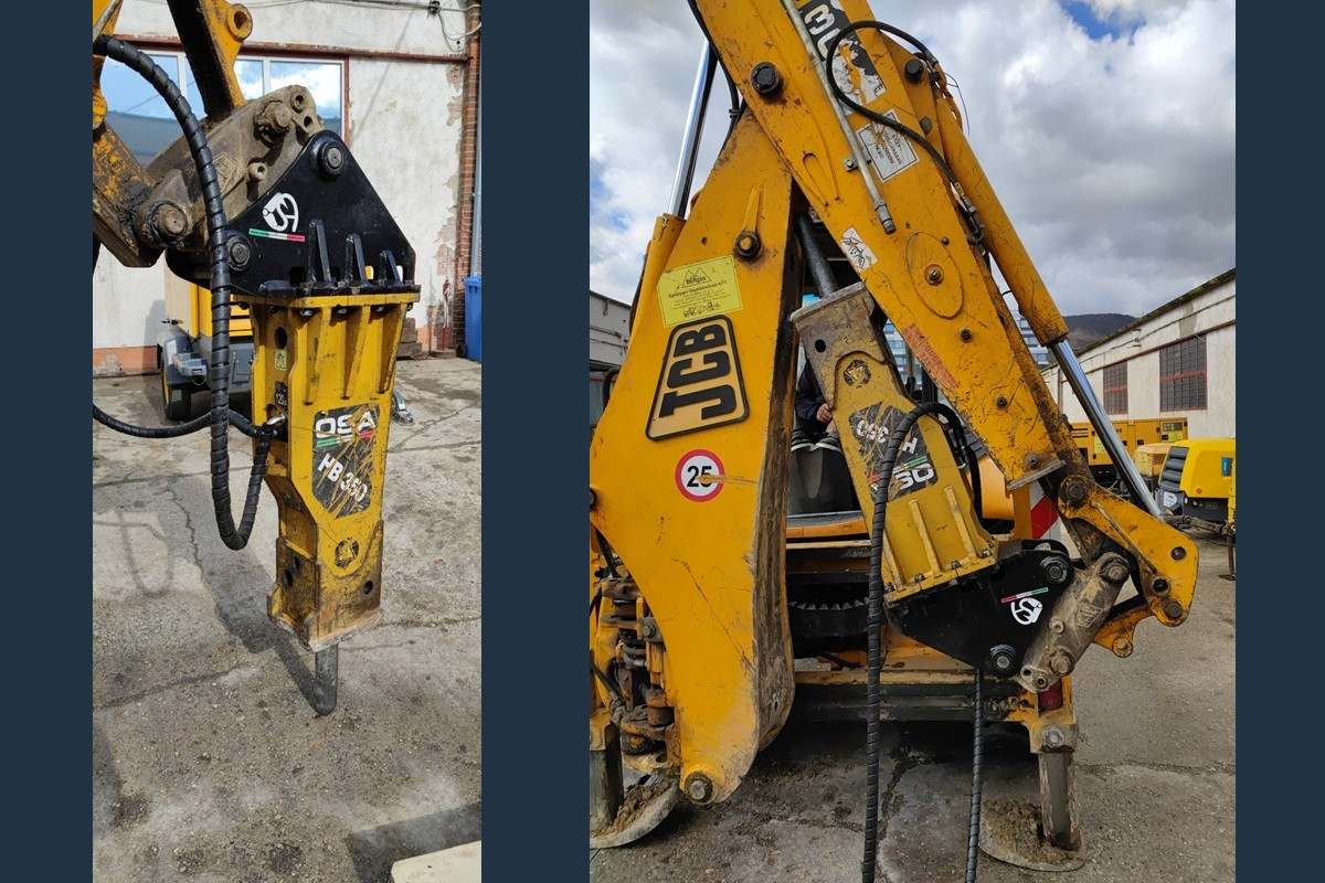 Törőfej bérlés JCB, Caterpillar rakodókotróra