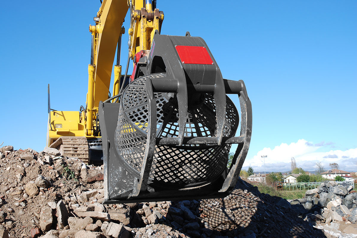 Forgódobos rostakanál 23–36 tonnás kotrógépre